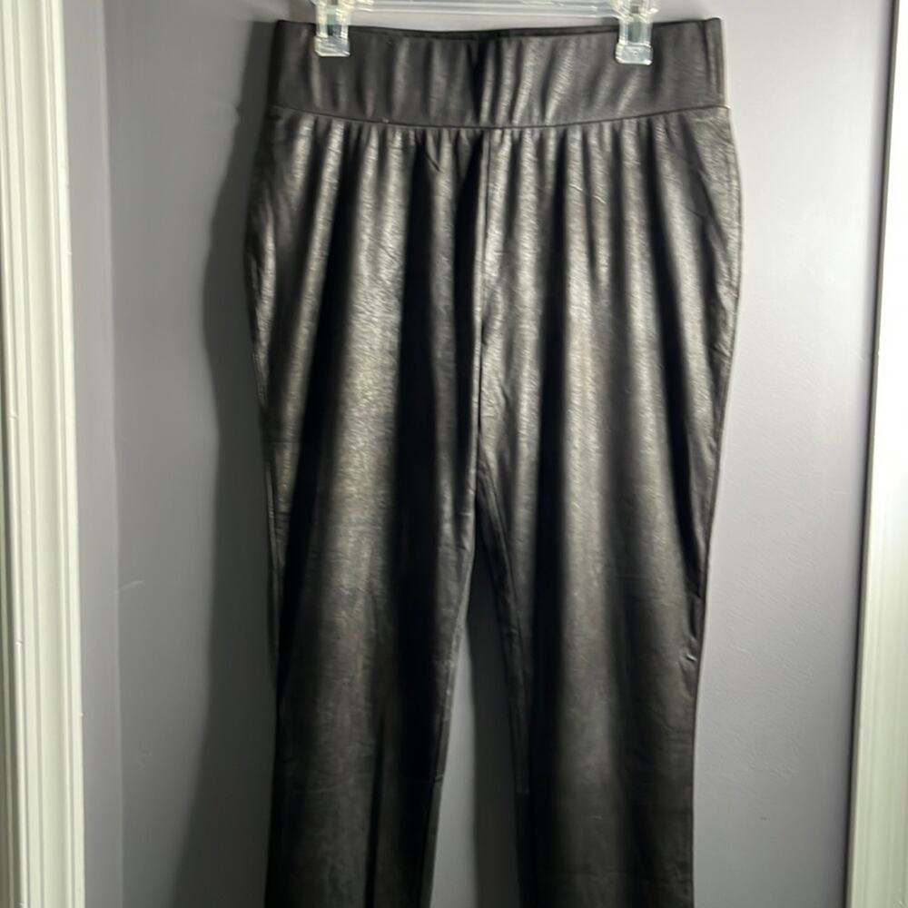 K. Jordan Black Faux Leather Leggings Size Large
